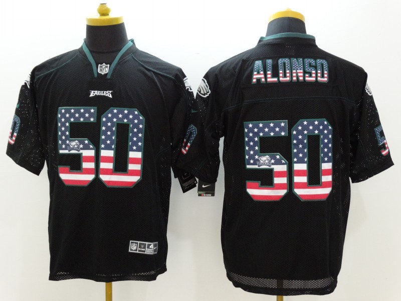 Men's Philadelphia Eagles Kiki Alonso #50 Black Jersey